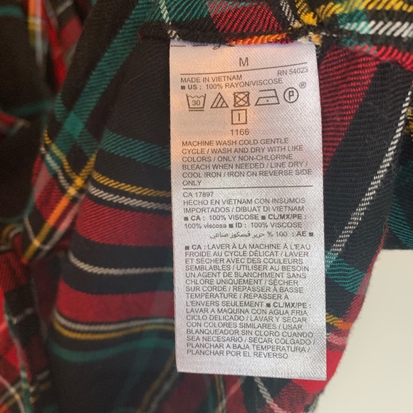 Plaid Button Down Blouse - Picture 4 of 6